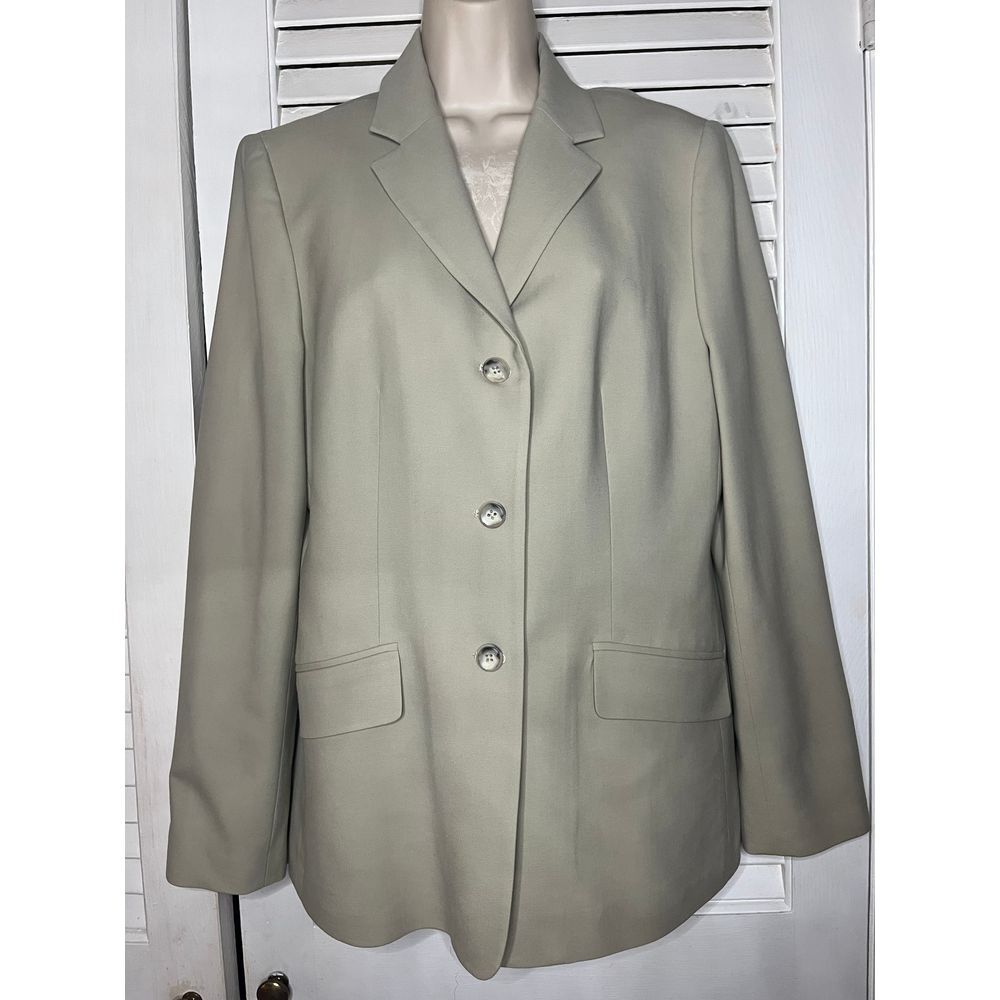 Lands' End classic khaki wool blazer size 10 Tall Perfect condition Preppy class - Picture 1 of 4